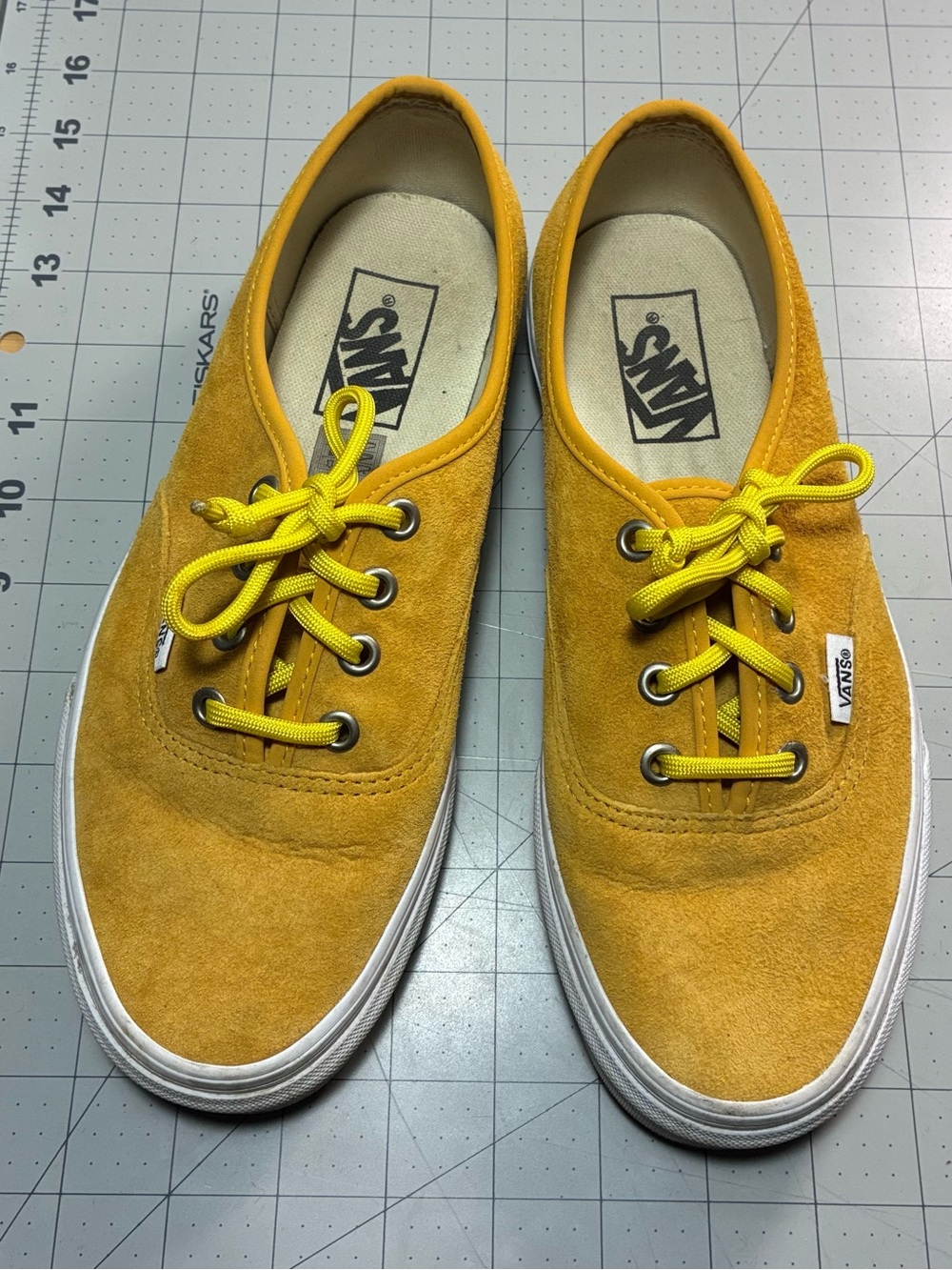 Vans Women's Yellow Suede Authentic Sneakers W7.5